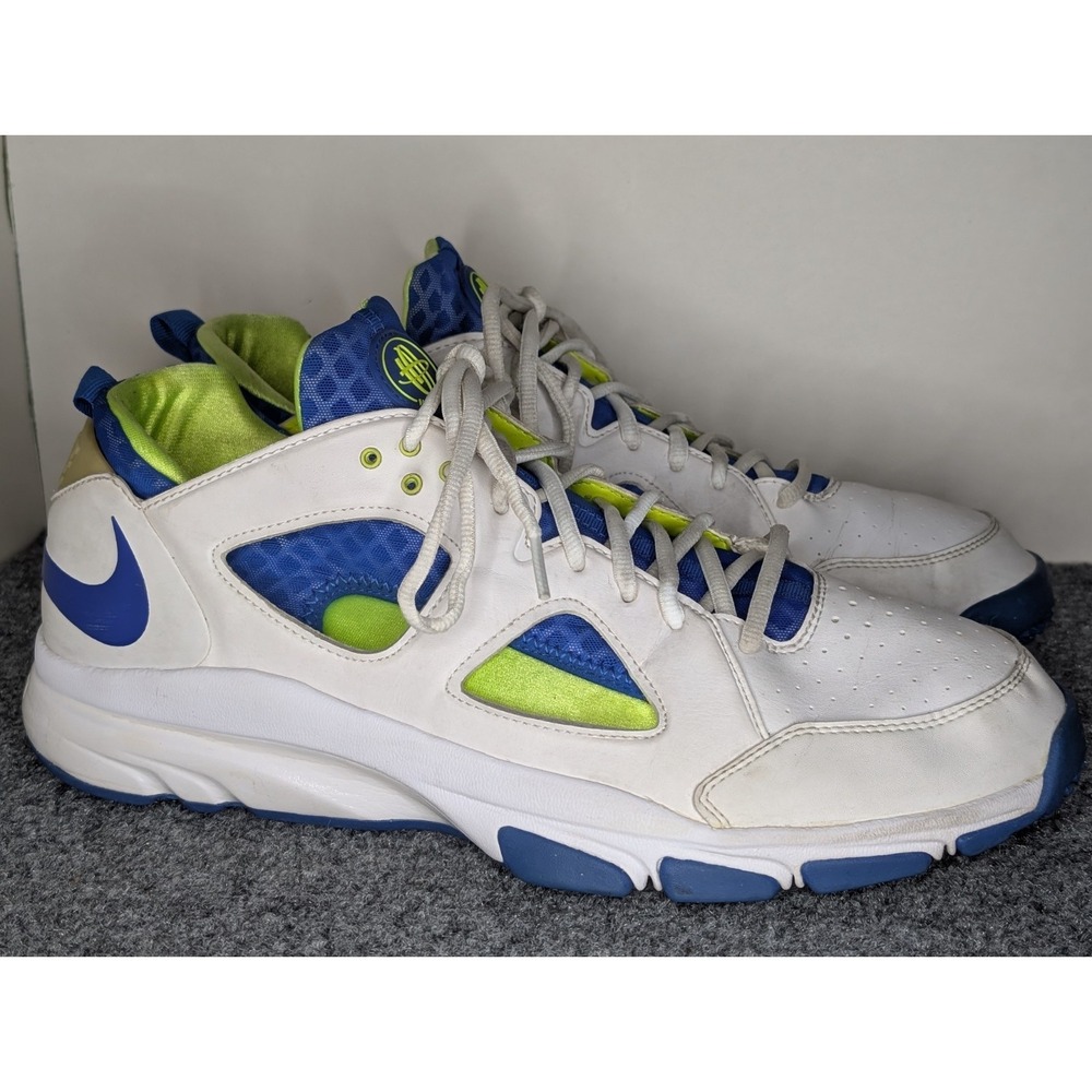 Size 14 - Nike Zoom Huarache Trainer Low White Varsity‎ Royal Volt
